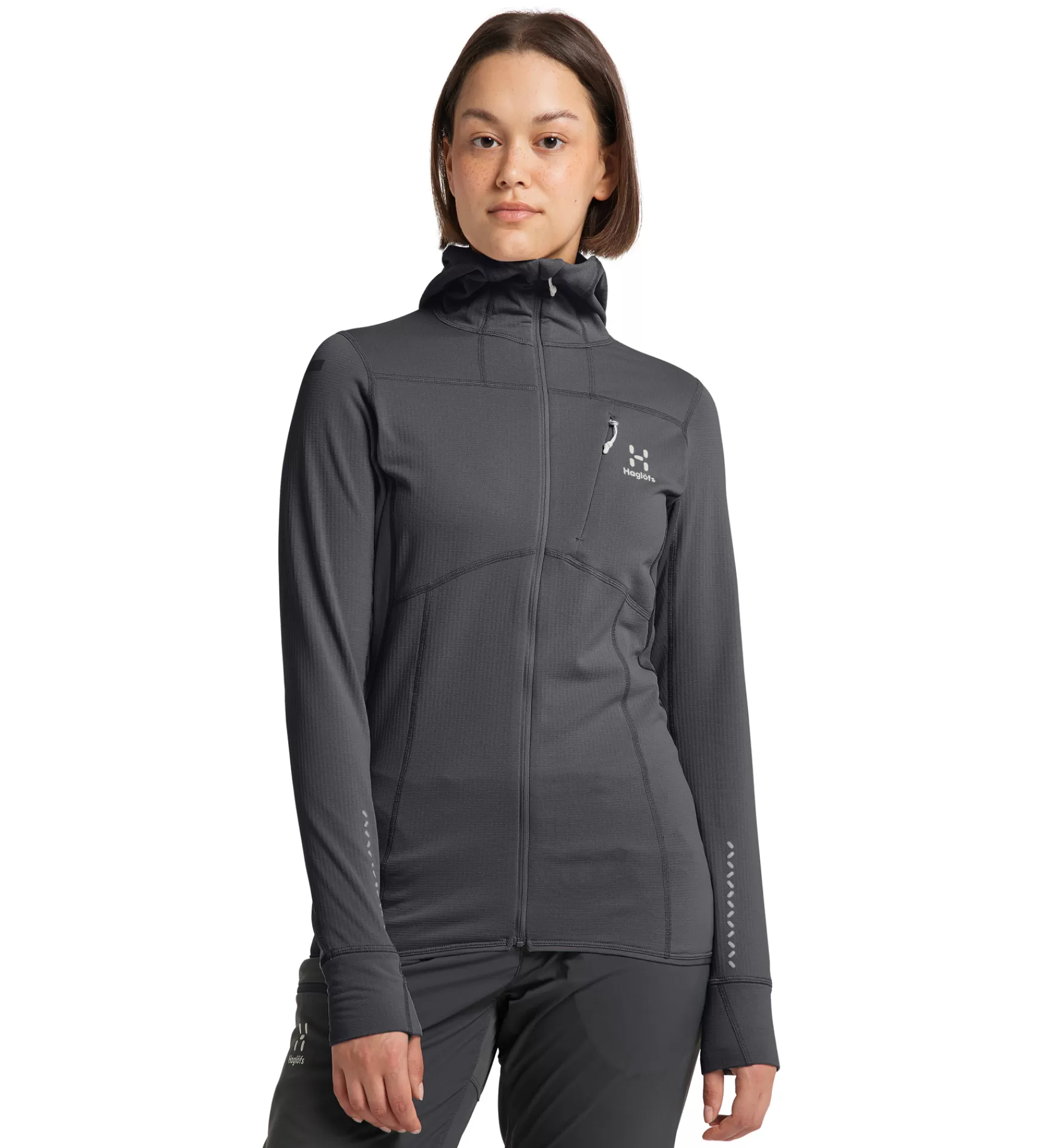 Haglöfs L.I.M Mid Comp Hood Women | Dam Fleece/Mellanlager