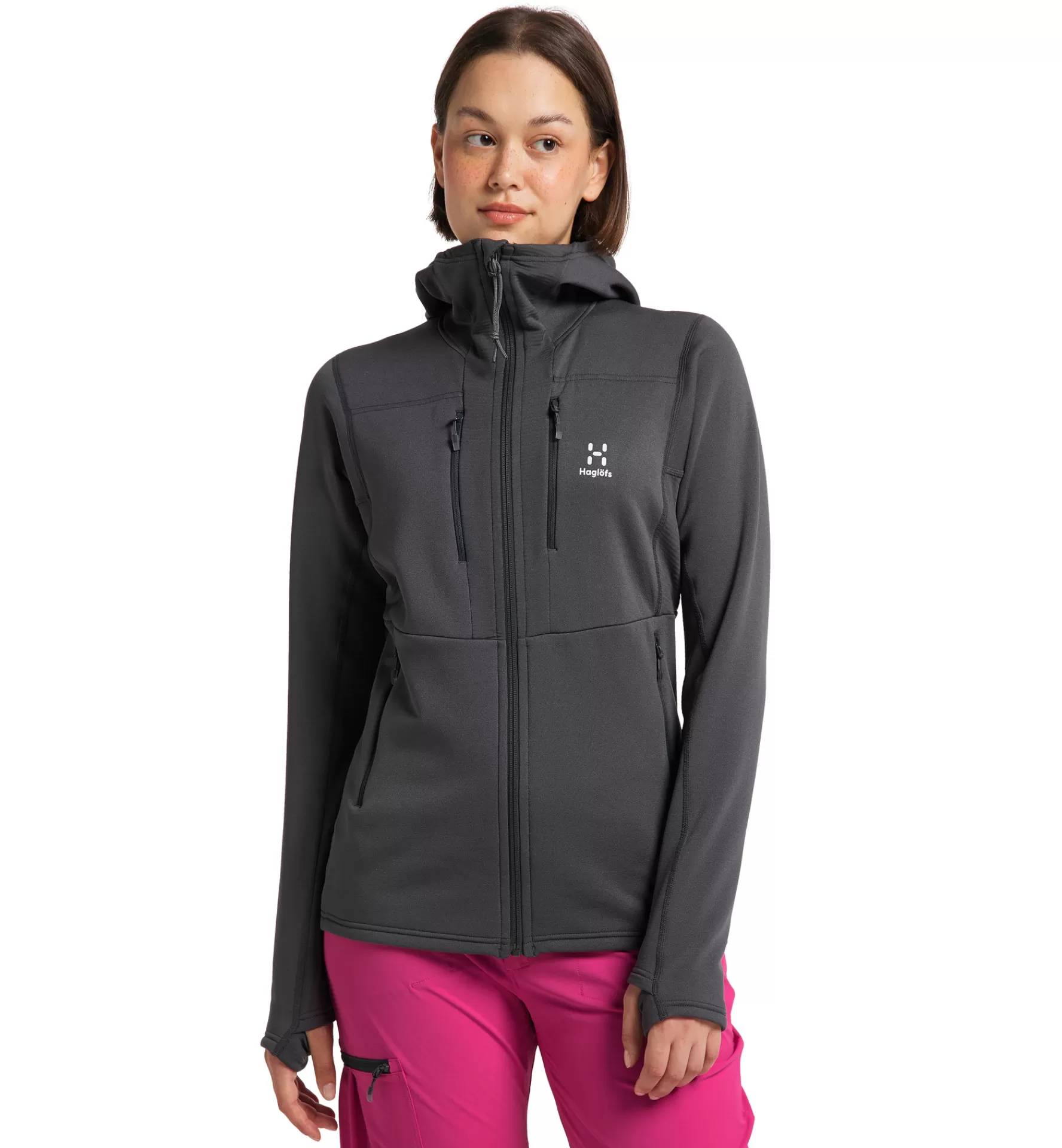 Haglöfs Roc Nordic Mid Hood Women | Dam Fleece/Mellanlager